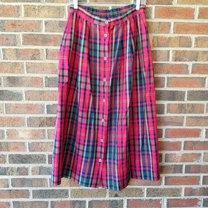 Pendleton Pleated Plaid Maxi Skirt